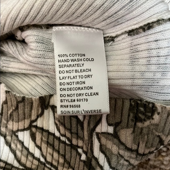 Charlotte V Neck Gem Button Down Neutral Floral Cardigan - Size Small - Picture 2 of 14